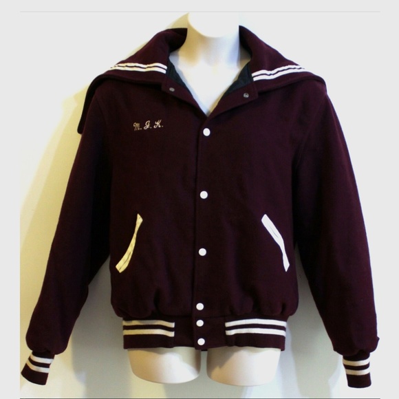 Haden's Vintage Wool Varsity Letterman Jacket - Picture 1 of 6
